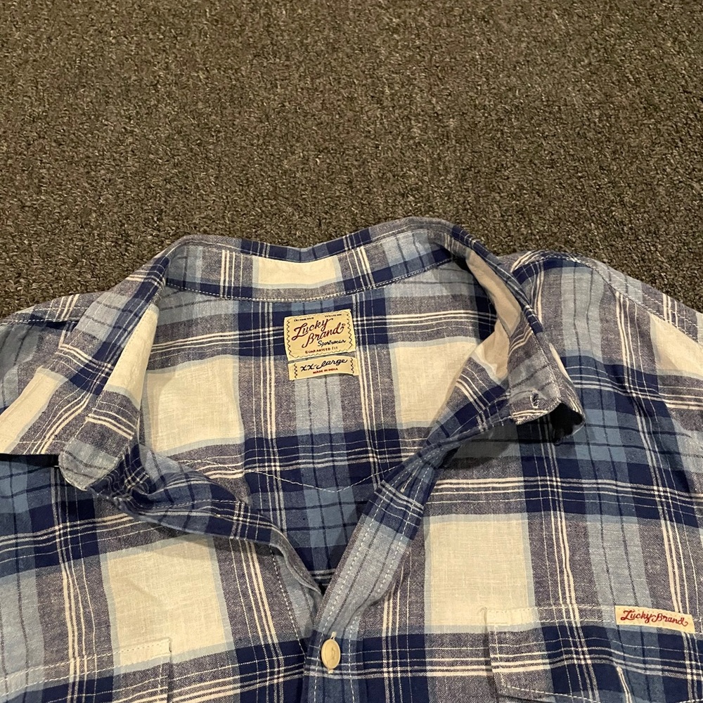 Lucky brand Mens XXL Linen button front